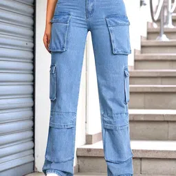 ROBECULT COLLECTION Women Comfort Wide Leg High-Rise Stretchable Jeans-picture-27