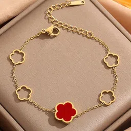 MYKI Gold-Plated Stainless Steel Opal Wraparound Bracelet-picture-29