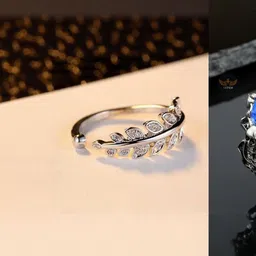 Teeragaj Set Of 2 Stone-Studded Adjustable Couple Finger Rings-image-88