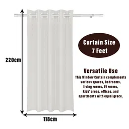 Aura Cream-Coloured Striped Door Curtain image 3