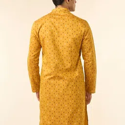 Diwas by Manyavar Abstract Printed Mandarin Collar Straight Cotton Kurta image 4