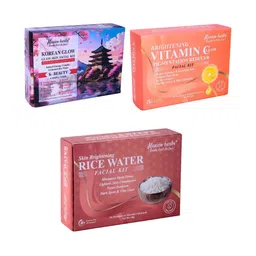 Mexico herbs Set Of 3 Korean Vitamin C & Rice Water Facial Kit - 60 g Each image 1