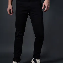 nostrum Men Slim Fit Black Jeans Regular Rise 5-Pocket Design-picture-36