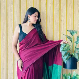 Anouk Pure Cotton Saree with Blouse Piece image 4