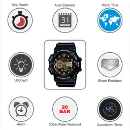 Casio G-Shock Men Black Analogue and Digital watch G651 GA-400GB-1A9DR image 4