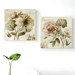 Art Street Green & Beige 2 Pieces Canvas Floral and Botanical Wall Arts-picture-22