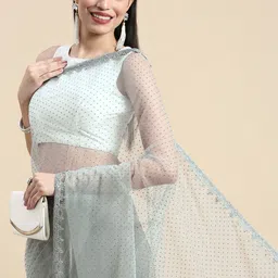 kasee Floral Embellished Net Saree image 1