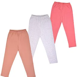 Nino Bambino Girls Pack Of 3 Solid Ankle-length Leggings-picture-39