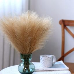 TIED RIBBONS Brown 4 Pieces Artificial Pampas Grass-picture-8