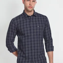 Arrow Sport Men Pure Cotton Manhattan Slim Fit Tartan Checks Opaque Casual Shirt-picture-14