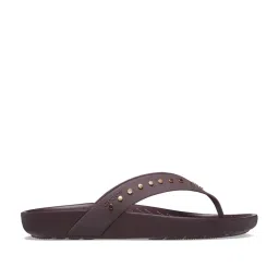 Crocs Women's Splash Maroon Flip Flops image 1
