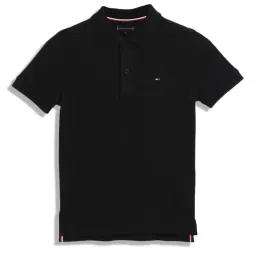 Tommy Hilfiger Kids Black Regular Fit Polo T-Shirt-image-73