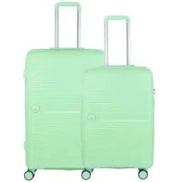 Nasher Miles Bruges Hard-Sided Polypropylene Luggage Set of 2 Mint Green Trolley Bags (65 & 75 cm)-picture-45