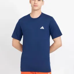 Adidas Dark Blue Regular Fit Sports T-Shirt-image-28