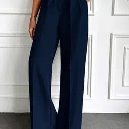 BROADSTAR Women Smart Loose Fit High-Rise Easy Wash Pleated Korean Pants-picture-16