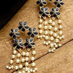 Karatcart Blue Dangler Earrings for Women image 1