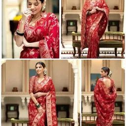 Yanthistore Ethnic Motifs Zari Art Silk Heavy Work Banarasi Saree-picture-16