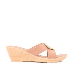 Khadim Women's Pink Casual Wedges image 1