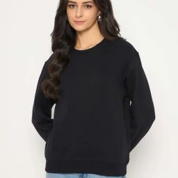 MADAME Black Cotton Sweatshirt-picture-4