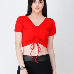 Scorpius Red Regular Fit Crop Top image 1