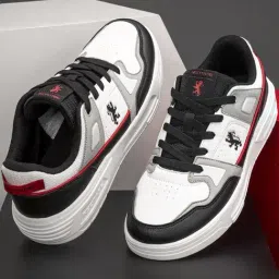 Red Tape Men's Hustle White & Black Casual Sneakers-picture-12