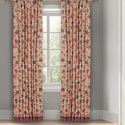 Fabindia Home Gulzar Multicolor Cotton Printed Curtain 9 Feet-picture-13