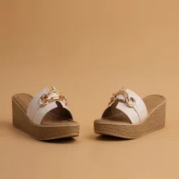 Eridani Women's Ciara White Wedges image 1