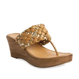 Eridani Women's Peco Chickoo Thong Wedges image 1