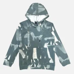 Cavio Kids Green Printed Full Sleeves Sweatshirt image 3