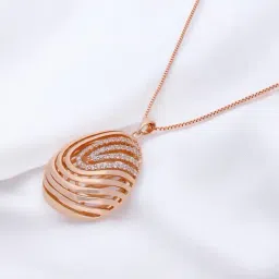 crash.club by CKC Sterling Silver Rose Gold Zircon Pendant for Women-picture-25