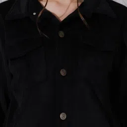 NEUDIS Black Corduroy Solid Jacket image 3