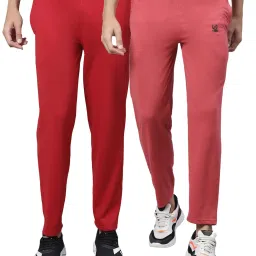 Vimal Jonney Red & Pink Cotton Lounge Pants - Pack of 2 image 1