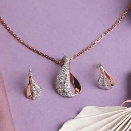 Clara 92.5 Sterling Silver Agda Pendant & Earring Set for Women-picture-20