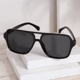 Joker & WItch Danielle Black Standard Aviator Unisex Sunglasses image 2