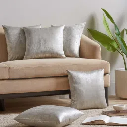 Ddecor Live Beautiful Grey Polyester Cushion Covers - Set of 5 image 1