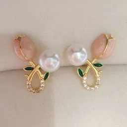 Celestique Floral Studs Earrings image 3