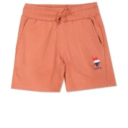 U.S. Polo Assn. Kids Peach Solid Shorts image 1