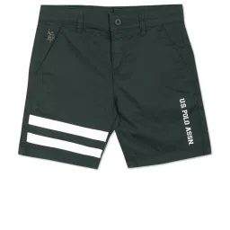 U.S. Polo Assn. Kids Olive Solid Shorts image 1