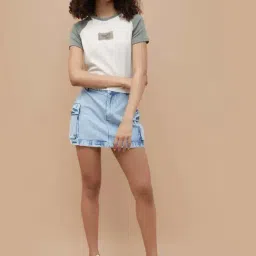 Ginger By Lifestyle Olive Regular Fit Printed T-Shirt image 4