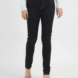 Levi's 711 Dark Blue Skinny Fit Mid Rise Jeans image 1