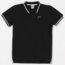 Fame Forever by Lifestyle Kids Black Cotton Regular Fit Polo T-Shirt image 1