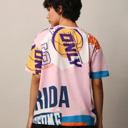 Only Pink Cotton Graphic Print T-Shirt image 3