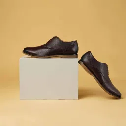 Ruosh Men's Brown Derby Shoes image 1