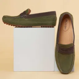 Ruosh Men's Green Casual Loafers image 1