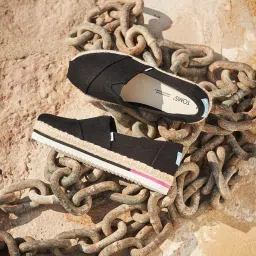 Toms Women's Alpargata Platform Rope Black Loafers image 1