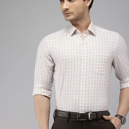 Arrow Pure Cotton Manhattan Slim Fit Checked Formal Shirt-picture-39