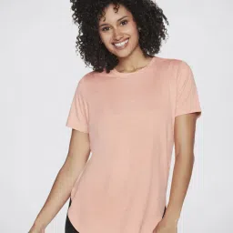 Skechers Peach Regular Fit Sports T-Shirt image 1