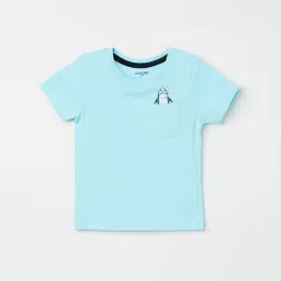Juniors by Lifestyle Kids Sky Blue Cotton Printed T-Shirt-image-73