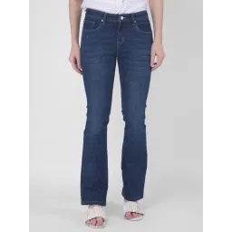 NUMERO UNO Dark Blue Bootcut Mid Rise Jeans-picture-27