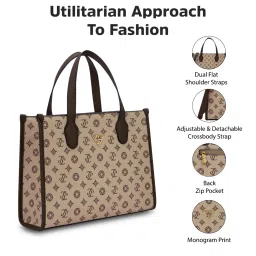 LAVIE Signature Taupe Logo Handbag image 3